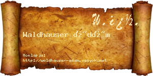 Waldhauser Ádám névjegykártya