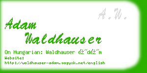 adam waldhauser business card